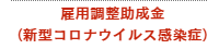 雇用調整助成金（新型コロナウイルス感染症）